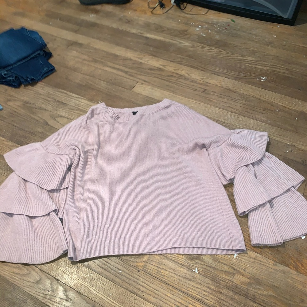 Bell bottom sleeve sweater